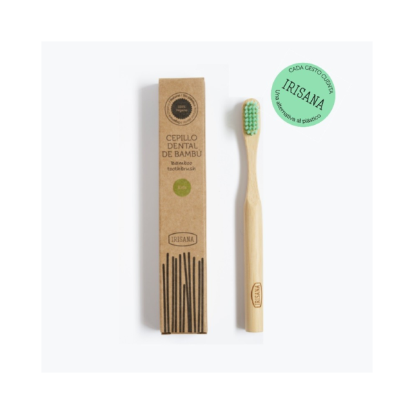 cepillo dental bambu kids verde irisana e1648057201603