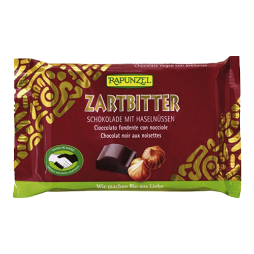 Rapunzel Zartbitter chocolate negro con avellanas enteras Bio100g.